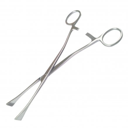 Затискач для зупинки кровотечі шийки матки по Green-Armytage. Довжина 21 см